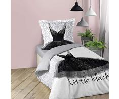 douceur dintérieur parure 2 pièces 140x200 cm black dress