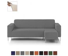 Eiffel Textile NÃ®mes Chaise LongueÂ âÂ Housse canapÃ© Bras Long Droite 280 x 195 x 2 cm Gris