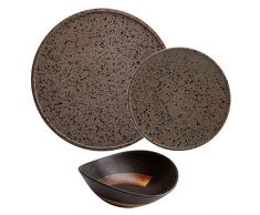 Fairmont & Main Raw Ensemble de Vaisselle, Granit, Lot de 12