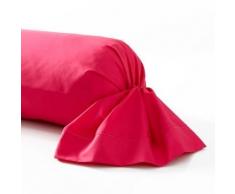 Essix - Taie de traversin Royal Line Percale de Coton Azalée 43 x 190 cm