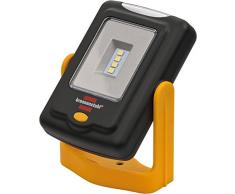 Brennenstuhl Lampe LED SMD portable Universelle 4+3 LED (200 Lumen, Crochet Orientable, aimant intégré, Piles fournies), Noir & Jaune