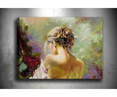 Bonamaison Peinture sur toile, multicolore, 30 x 40 cm - ConÃ§u et fabriquÃ© en Turquie