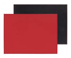 Freeform FFPM1179 Set de Table, Simili Cuir, Rouge/Noir, 40 x 30 cm