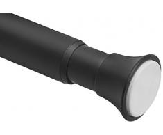 AmazonBasics Tringle à rideau de douche/de porte sans perçage, Noir, 60,9 - 91,4 cm