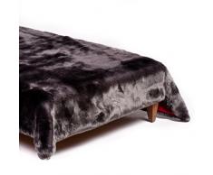 Pile Poil Plaid Vanoise Grise, Fibres SynthÃ©tiques, Gris Antracite, 180x140x2 cm