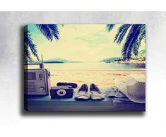 Bonamaison Peinture sur toile, multicolore, 40 x 60 cm - Conçu et fabriqué en Turquie