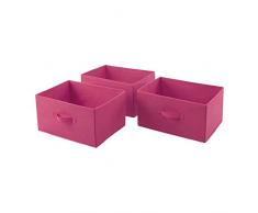 Tiroirs de rechange en tissu pour commode Ã 5 tiroirs en tissu AmazonBasics - rose vif