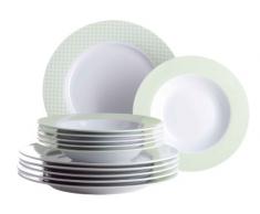 Domestic 923232 Service de Table Assiettes 12 PiÃ¨ces Levante Vert