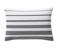 Blanc des Vosges Grand Large Taie rectangle Coton Acier 50 x 75 cm