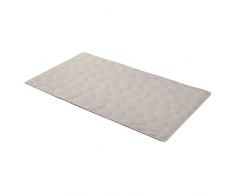 AmazonBasics Tapis de bain antidÃ©rapant, effet galets, Gris clair, 70 x 40 cm