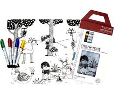 modern-twist 2.701 Sets de Table Ã colorier ThÃ¨me Nature Day at The Pond avec 4 feutres