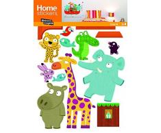 Draeger - Stickers Muraux - Stickers Enfant pour dÃ©corer votre intÃ©rieur - AdhÃ©sifs DÃ©co serigraphiÃ©s en papier couchÃ© satinÃ© 180g - 2 planches 49 x 69 cm Arche de NoÃ©