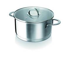 Beka 13101204 Ilano Faitout + couvercle verre en acier inoxydable 20 cm