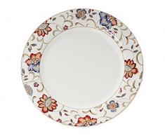 H&H 3211009 ETW Jacobean Plat, Rond, 31,5Â cm, Null, Multicolore