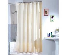 MSV 140125 Rideau de Douche Polyester + Plastique Beige 180 x 200 x 0,1 cm - 12 anneaux inclus