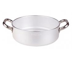 Pentole Agnelli ALMR110650 Casseroles Professionnelles en Aluminium de 5 mm, cocotte cylindrique Ã Faible rayonnement, 32 L