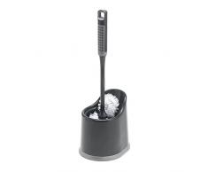 Addis Comfigrip Rond Ouvert Brosse de WC, Métallique Graphite, 17 x 14 x 43 cm