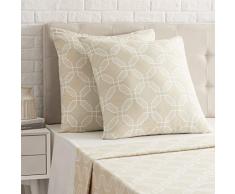 AmazonBasics Taie dâoreiller en satin - 80 x 80 cm x 2, Octogone