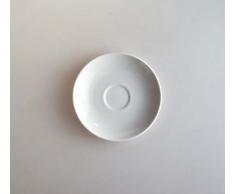 Alessi Sg53/88 Mami Soucoupe Pour Tasse à Café-filtre en Porcelaine Blanche, Set de 6 Pièces