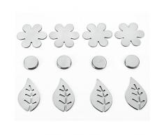 Metaltex - MagnÃ©tiques pour nappe - 4 piÃ¨ces, Argent - ModÃ¨le alÃ©atoire