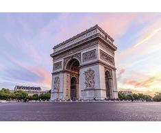 Papier Peint poster panoramique PARIS ARC DE TRIOMPHE 4 x 2,70 m | DÃ©co et photo murale XXL QualitÃ© HD Scenolia