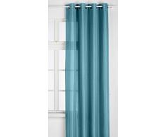 Lovely Casa R68538007 Bea Rideau à Åillets Polyester Turquoise 260 x 140 cm