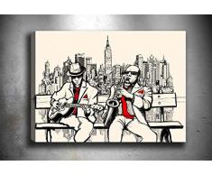 Bonamaison Peinture sur toile, multicolore, 50 x 70 cm - ConÃ§u et fabriquÃ© en Turquie