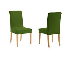 Martina Home Emilia Pack de Pochettes pour Chaise avec Dossier, Tissu 24x30x6 cm Vert