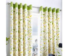 Fusion Coussin Motif Bois de hÃªtre 100Â % Coton, Tissu, Green, 90x72 (229 x 183 cm)