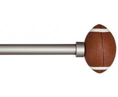 AmazonBasics Tringle Ã rideau dÃ©corative diamÃ¨tre 1,6 cm avec embouts ballon de football amÃ©ricain - 71 cm