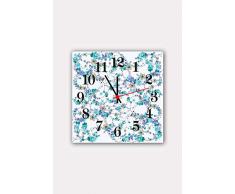 Bonamaison Horloge Murale en MDF, Multicolore, 30 x 30 cm