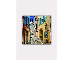 Bonamaison Horloge Murale en MDF, Multicolore, 30 x 30 cm