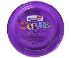 Piatti Assiettes en Plastique Dur de Couleur DoPla 30 PiÃ¨ces-Pourpre