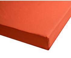 San Carlos Combicolor - Drap Housse pour lit 190x90x1 cm Orange
