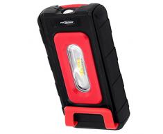 ANSMANN Lampe datelier Ã piles WL200B / Lampe de travail Ã LED avec un Ã©clairage puissant / Lampe torche portable polyvalente ultra puissante pour les ateliers, le camping et les voitures