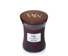 WoodWick bougie parfumÃ©e moyenne en jarre avec mÃ¨che qui crÃ©pite, cerise griotte, Temps de combustion jusquâÃ 60 heures