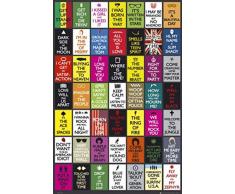 1art1 58736 Poster Motivation Keep Calm Citations de Musique 91 x 61 cm