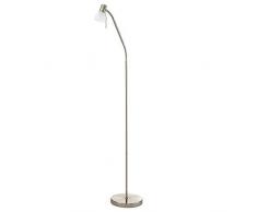 Eglo 86431 Lampadaire, Nickel Mat Blanc