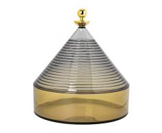 Kartell Trullo Boîte de Rangement en thermoplastique Vert fumé 27 x 25 cm