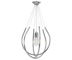 Homemania Lampe Ã suspension W39xd39xh90 cm chrome