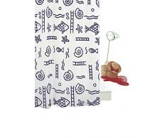 Grund RICCIONE Textil Duschvorhang Blau 200x240 cm Rideau de Douche, Polyester, Bleu, 200 x 240 cm