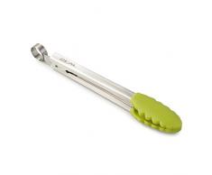 Zeal Silicone Non Scratch de Cuisine Mini Pince avec poignÃ©es en Acier Inoxydable, Citron Vert, 20Â cm