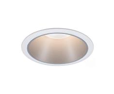 Paulmann 93409 LED Cole rond incl. 1x6,5Â watts gradable projecteurs Blanc, Argent Lampe encastrÃ©e plastique, Alu zinc spot pour plafond 2700Â K, MatiÃ¨re, 6.5 W, 1er-Set
