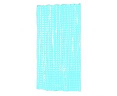 MSV 141049 Rideau de Douche PVC + Plastique PolypropylÃ¨ne Bleu Clair .12 anneau inclus 180 x 200 x 0,1 cm