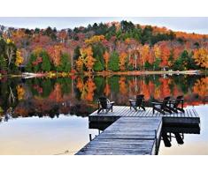 Scenolia Tableau dÃ©coratif Grand Format sur Toile Saison Automne 90 x 60 cm | Impression Haute qualitÃ©