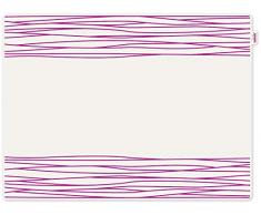 Contento 655534 Jay Set de Table Motif Strip Plastique Rose 40 x 30 x 10 cm