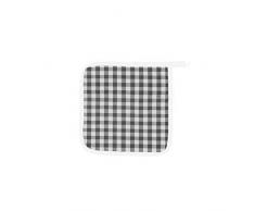 Soleil docre Vichy Manique, Coton, Gris, 20 x 20 cm