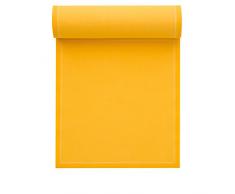 Serviette de table en coton 11x11cm - Idéale pour fête, cocktail, apéritif, dessous de verre - Rouleau de 50 serviettes - Ocre