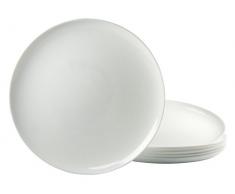 Luminarc 15865 Assiette à Pizza 33cm 6 pièces, Verre, Blanc, 35x35x8,5