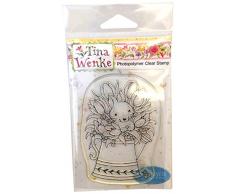 Stampavie Tampon Lapin dans arrosoir Tampon Transparent